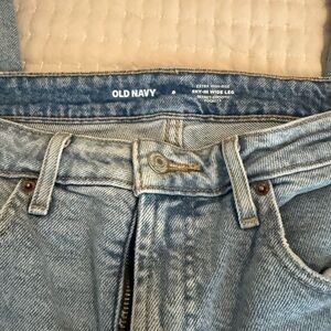 Old Navy Sky-Hi Wide Leg Jeans in Light Blue